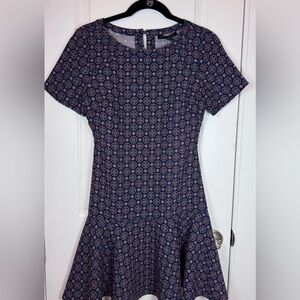 Banana Republic Geometric Medallion Fit & Flare Dress | Size 2 | Drop Waist